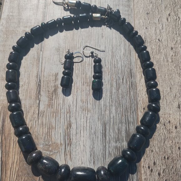 Jay King DTR mine finds Black Opal Necklace and earrings set 925 Sterling Silver - Picture 16 of 16